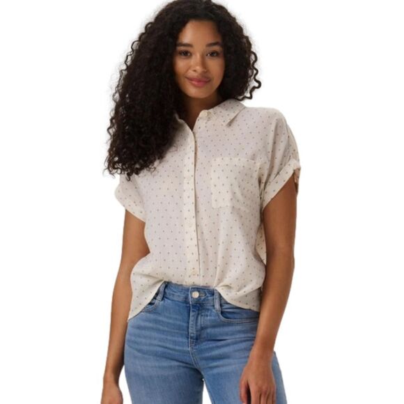 NWOT The Normal Brand Fresh Water Camp Shirt button up w/ front pocket - small - Picture 1 of 15